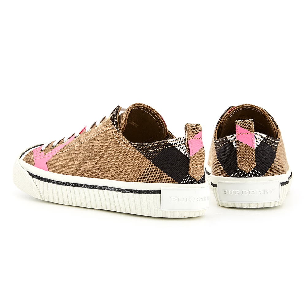 버버리(BURBERRY) 체크 여자 스니커즈 BOURNE 4066353