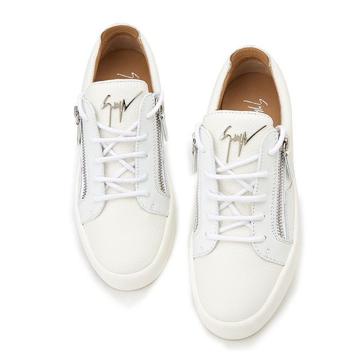 쥬세페자노티(GIUSEPPE ZANOTTI) 메이런던 프랭키 남자 더블지퍼 스니커즈 RU70000 050 BIANCO