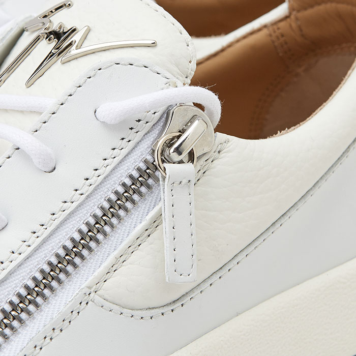 쥬세페자노티(GIUSEPPE ZANOTTI) 메이런던 프랭키 남자 더블지퍼 스니커즈 RU70000 050 BIANCO