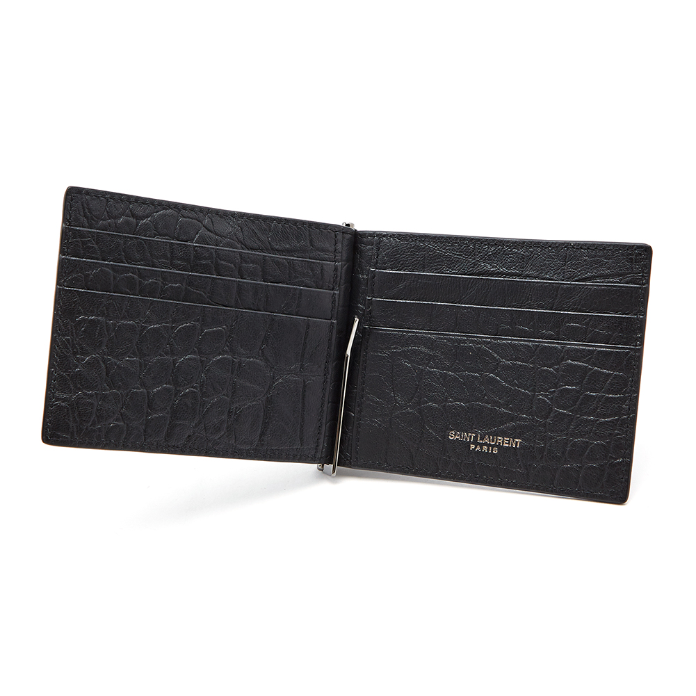 생로랑(SAINT LAURENT PARIS) 모노그램 크로커다일 남자 머니클립 485630 C9H0U 1000