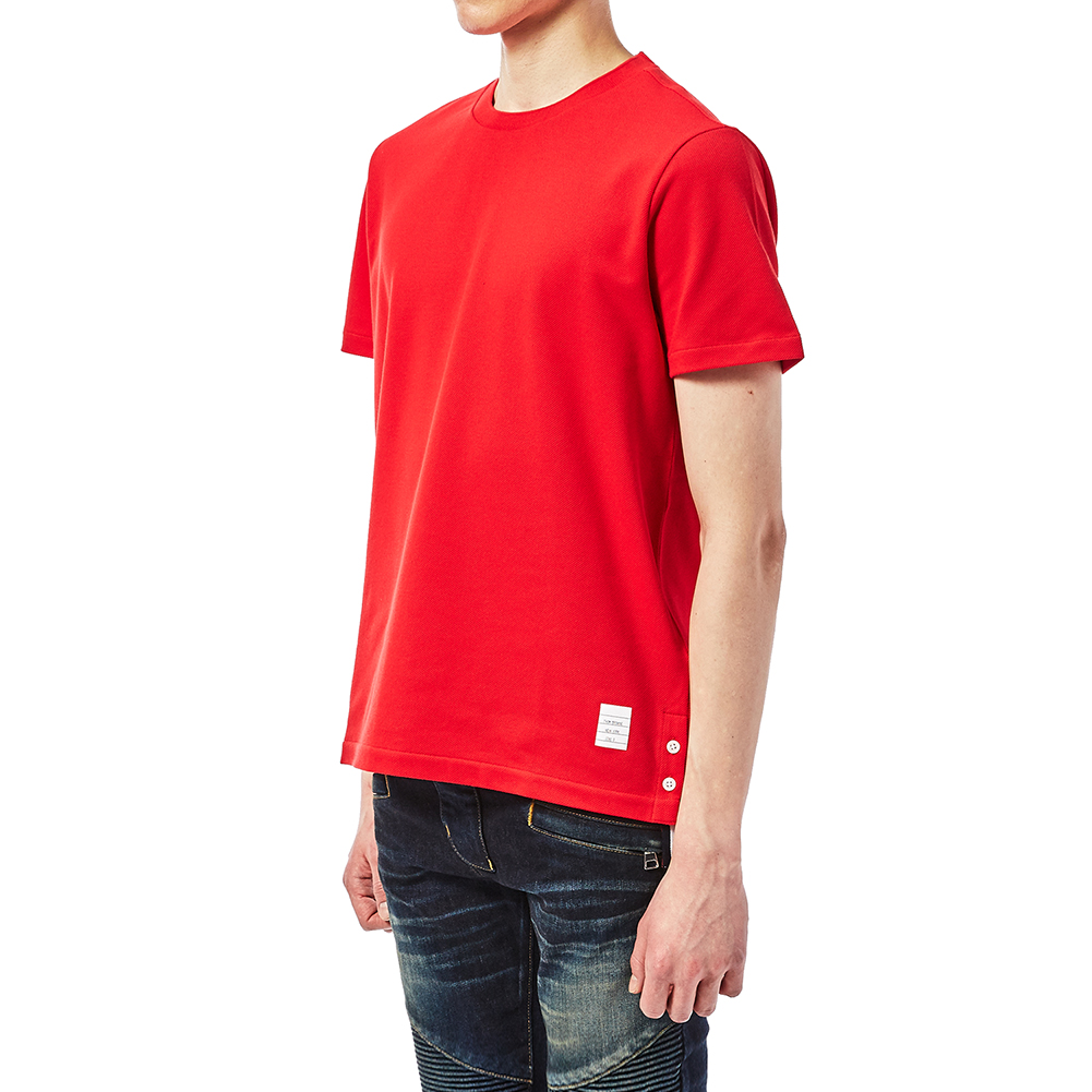 톰브라운(THOM BROWNE) 스트라이프 남자 반팔티셔츠 MJS056A 00050 600