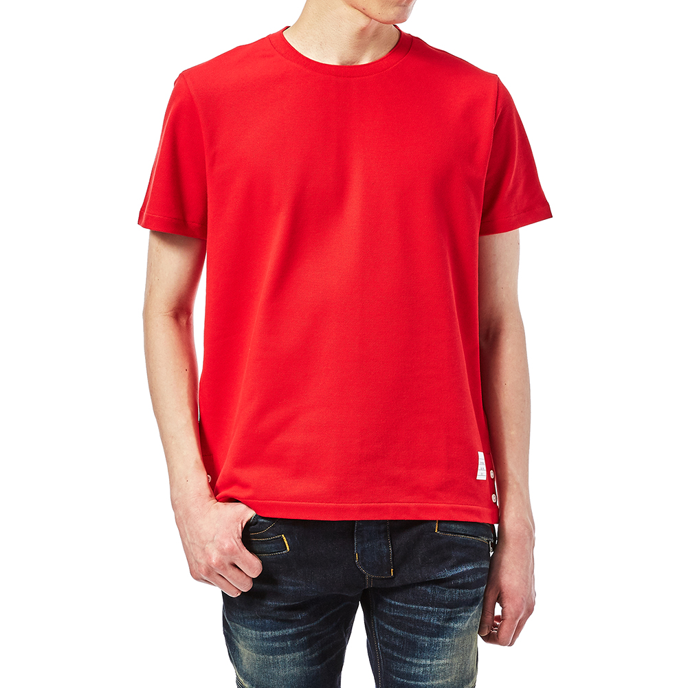 톰브라운(THOM BROWNE) 스트라이프 남자 반팔티셔츠 MJS056A 00050 600