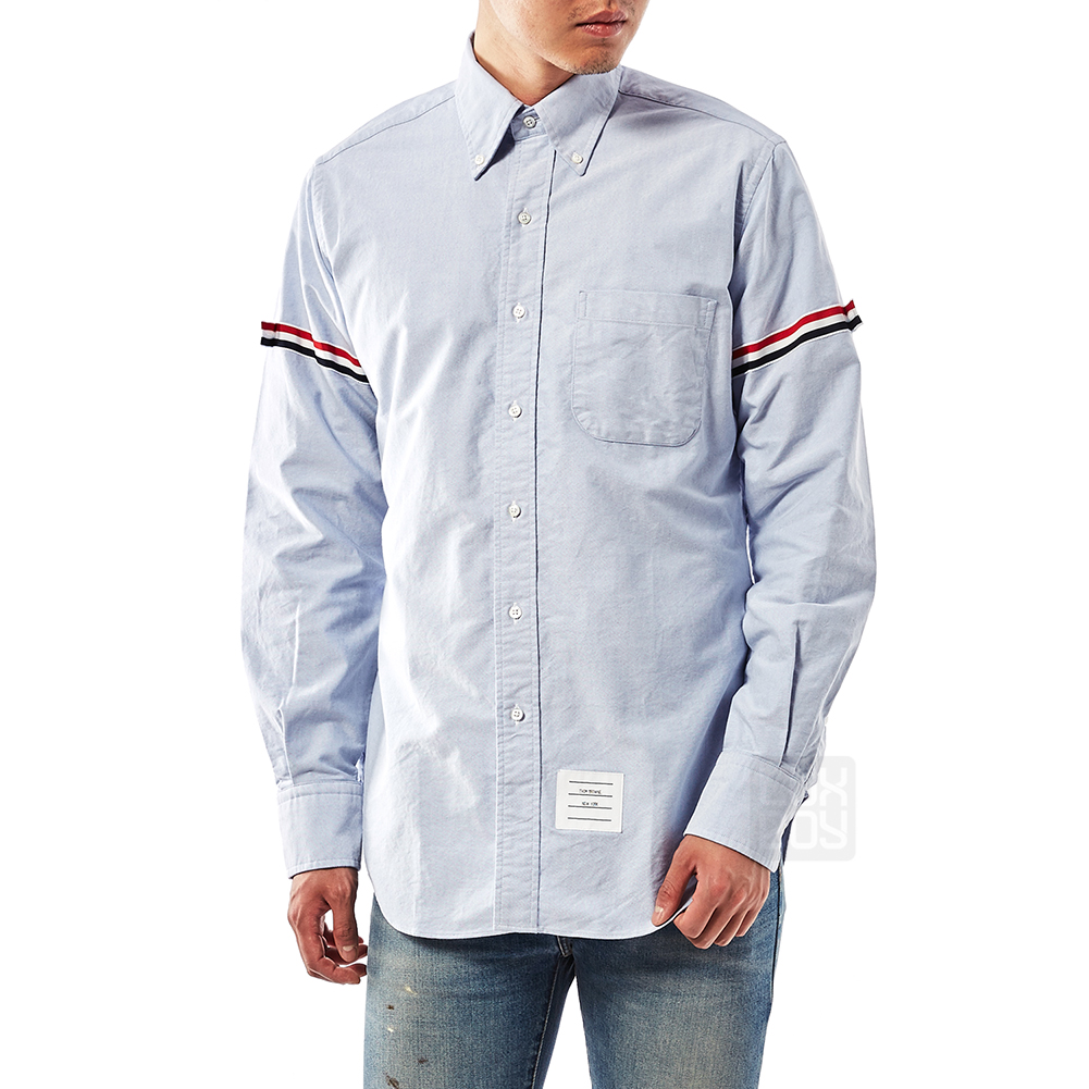 톰브라운(THOM BROWNE) 옥스포드 삼선 남자 셔츠 MWL150E 00139 480