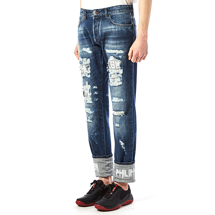 필립플레인(PHILIPP PLEIN) 몬스터 스트레이트 컷 남자 진 MDT0697 PDE001N 08WM