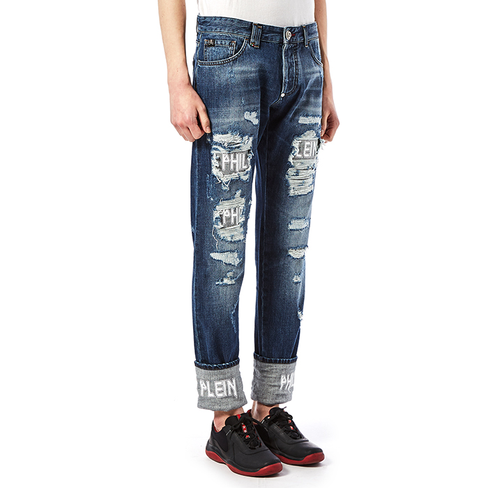 필립플레인(PHILIPP PLEIN) 몬스터 스트레이트 컷 남자 진 MDT0697 PDE001N 08WM