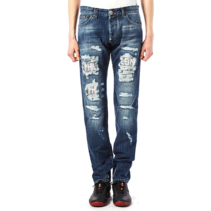 필립플레인(PHILIPP PLEIN) 몬스터 스트레이트 컷 남자 진 MDT0697 PDE001N 08WM