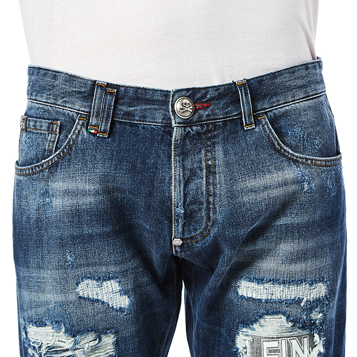 필립플레인(PHILIPP PLEIN) 몬스터 스트레이트 컷 남자 진 MDT0697 PDE001N 08WM
