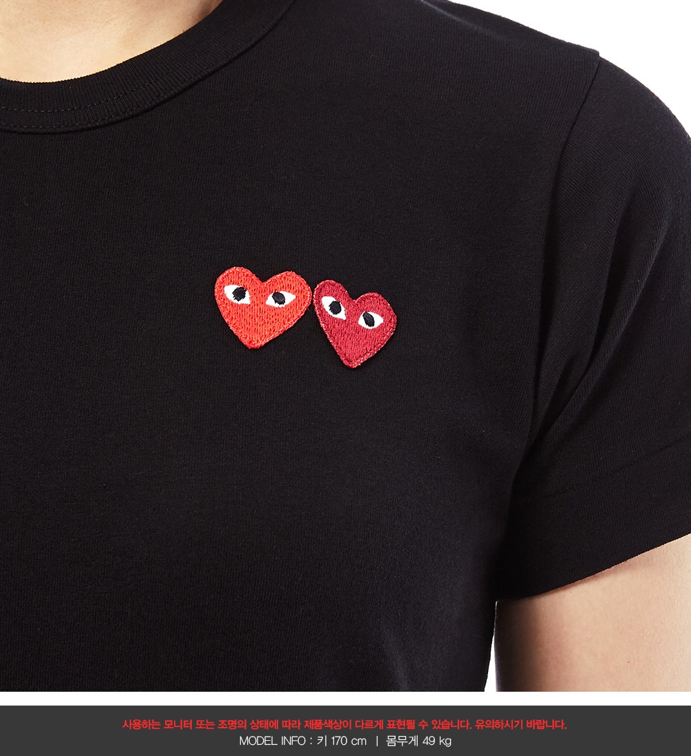 꼼데가르송(COMME DES GARCONS) 더블와펜 여성 반팔티셔츠 AZ T225 051 1