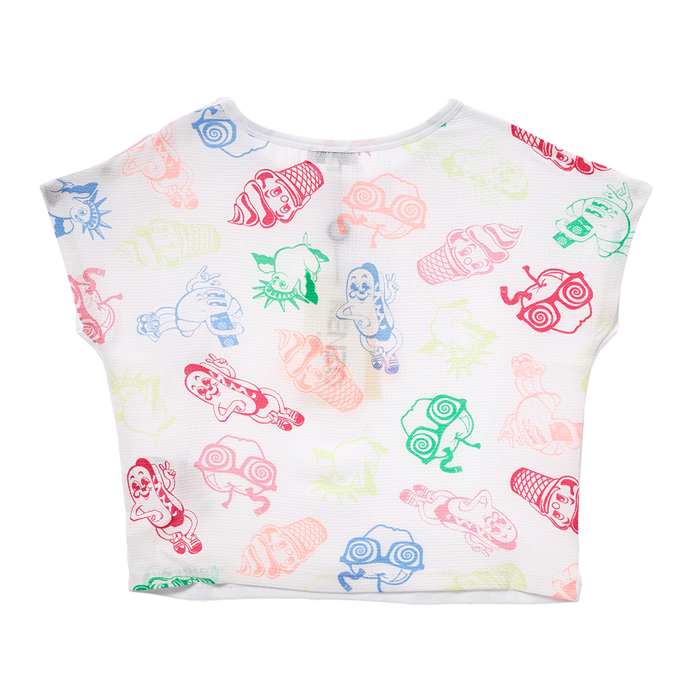 겐조키즈(KENZO KIDS) 푸드 피에스타 키즈 반팔티셔츠 KL10108 01 5A6A