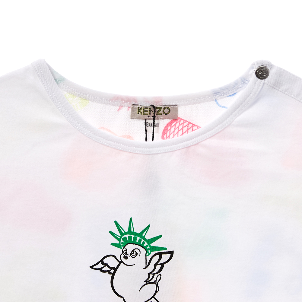 겐조키즈(KENZO KIDS) 푸드 피에스타 키즈 반팔티셔츠 KL10108 01 5A6A