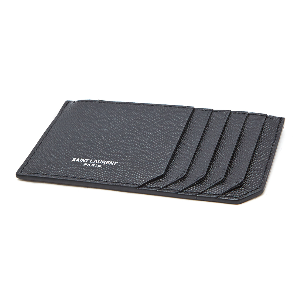 생로랑(SAINT LAURENT PARIS) 로고 프라그망 지퍼 공용 명함/카드지갑 458589 BTY0N 1000