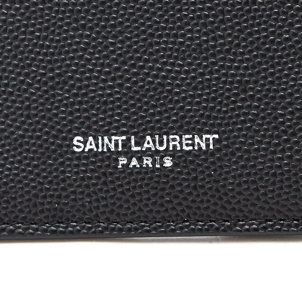 생로랑(SAINT LAURENT PARIS) 로고 프라그망 지퍼 공용 명함/카드지갑 458589 BTY0N 1000