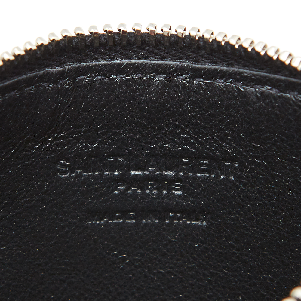 생로랑(SAINT LAURENT PARIS) 로고 프라그망 지퍼 공용 명함/카드지갑 458589 BTY0N 1000