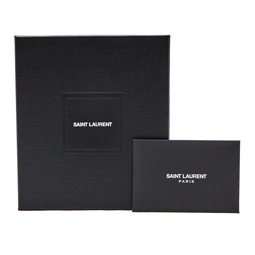생로랑(SAINT LAURENT PARIS) 로고 프라그망 지퍼 공용 명함/카드지갑 458589 BTY0N 1000