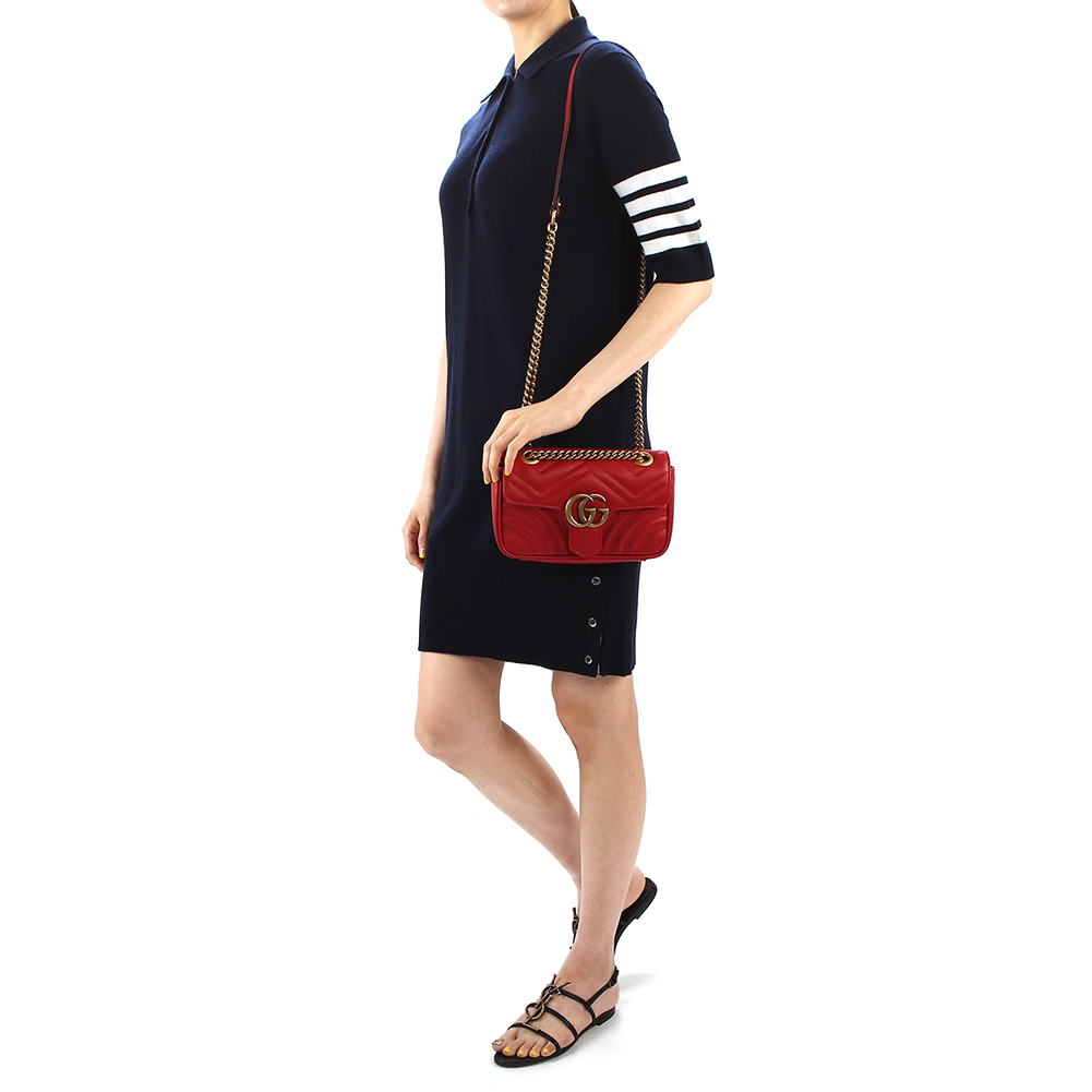 구찌(GUCCI) 마몬트 마틀라세 미니 여자 숄더백 446744 DTDIT 6433