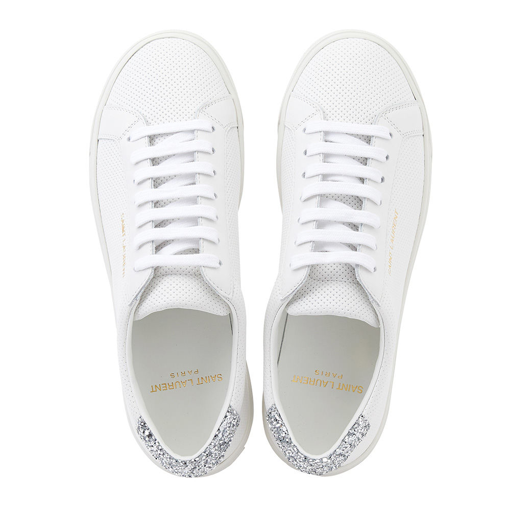 생로랑(SAINT LAURENT PARIS) 퍼포레이티드 글리터 여자 앤디 스니커즈 590014 0ZT60 9285