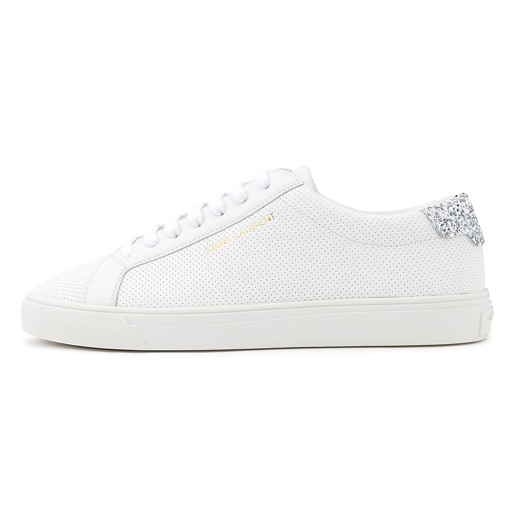 생로랑(SAINT LAURENT PARIS) 퍼포레이티드 글리터 여자 앤디 스니커즈 590014 0ZT60 9285