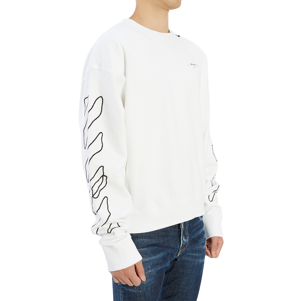 오프화이트(OFF WHITE) 앱스트랙 애로우 오버 남자 기모 맨투맨 긴팔티셔츠 OMBA035F 19E30011 0110