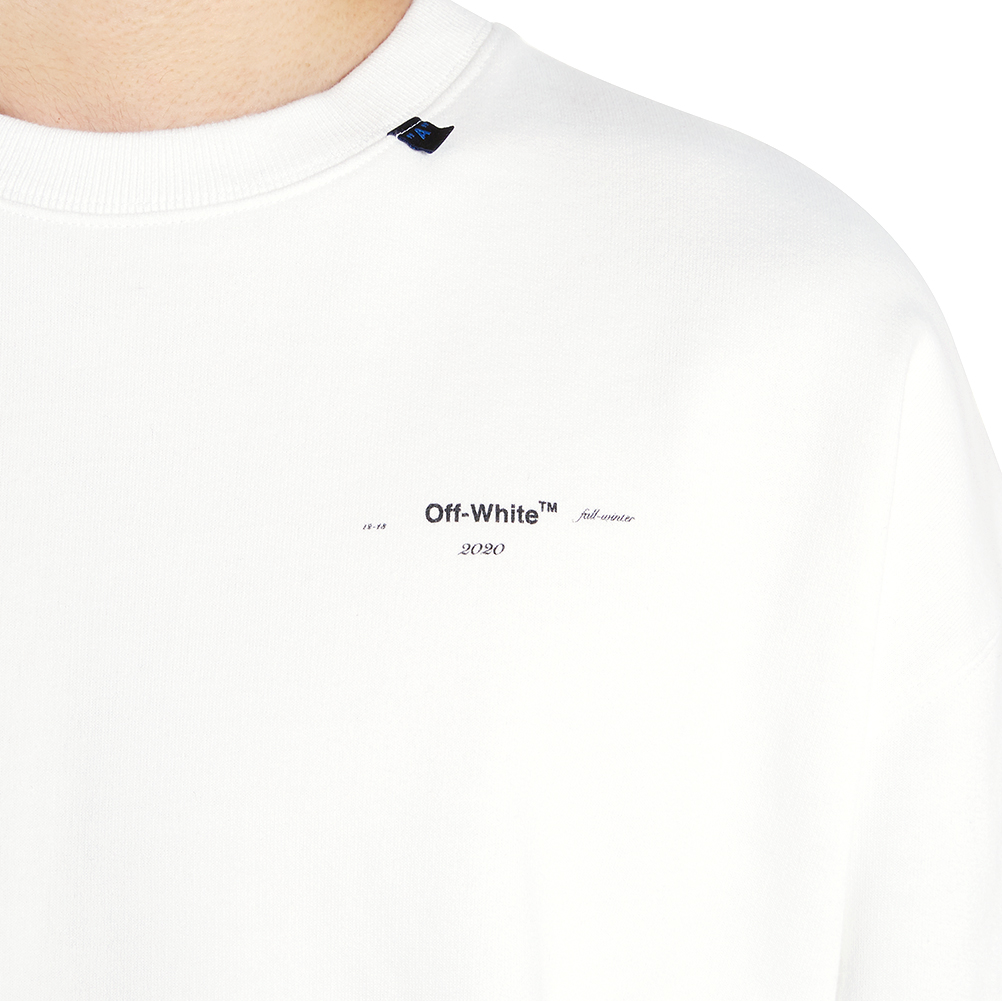 오프화이트(OFF WHITE) 앱스트랙 애로우 오버 남자 기모 맨투맨 긴팔티셔츠 OMBA035F 19E30011 0110