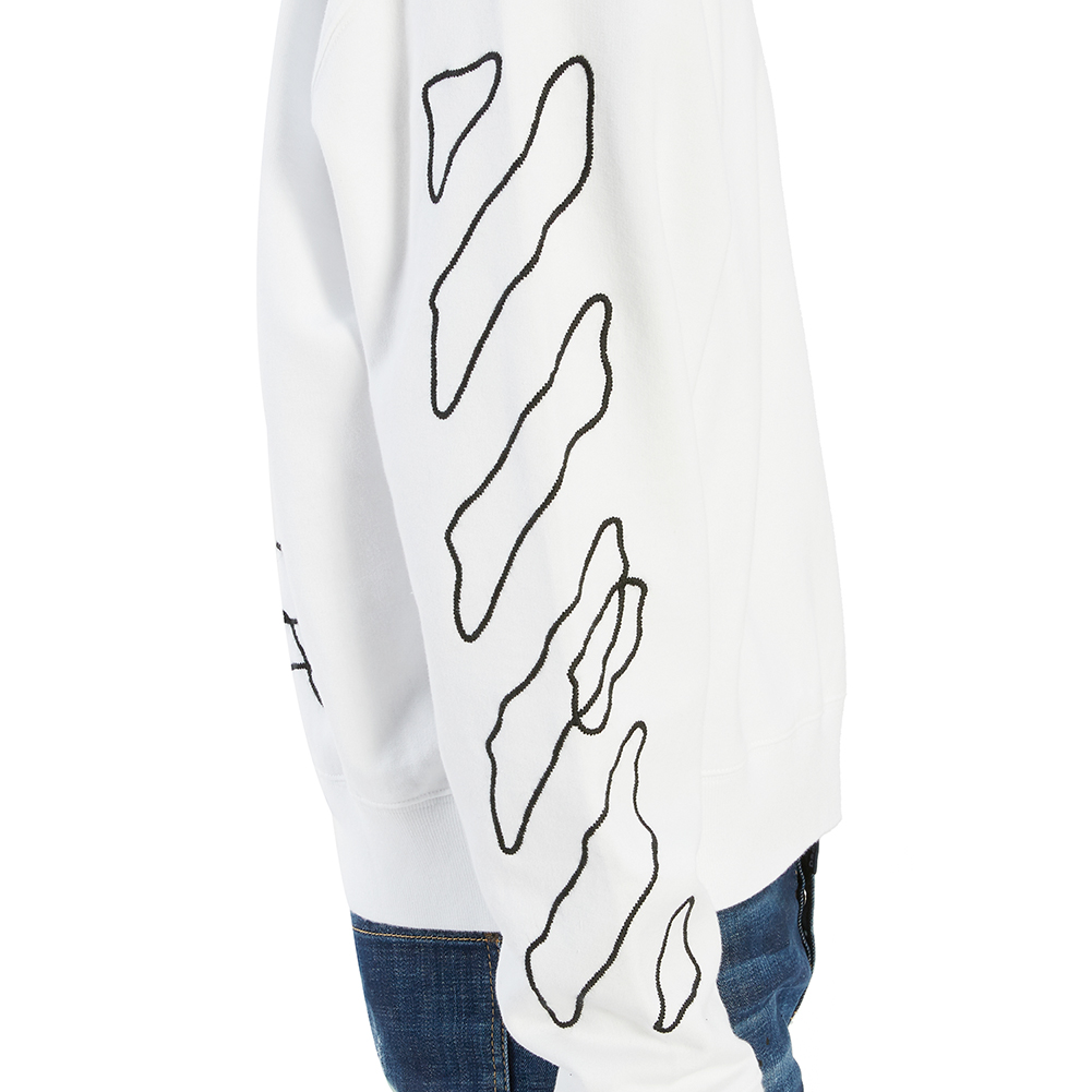 오프화이트(OFF WHITE) 앱스트랙 애로우 오버 남자 기모 맨투맨 긴팔티셔츠 OMBA035F 19E30011 0110