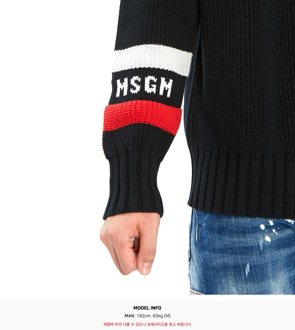 엠에스지엠(MSGM) 로고 남자 니트 2640MM124 195046 99