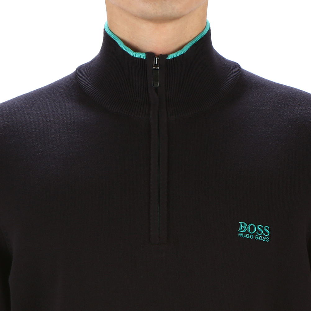 보스(BOSS) 짐엑스 남자 반집업 스웨터 50409619 001