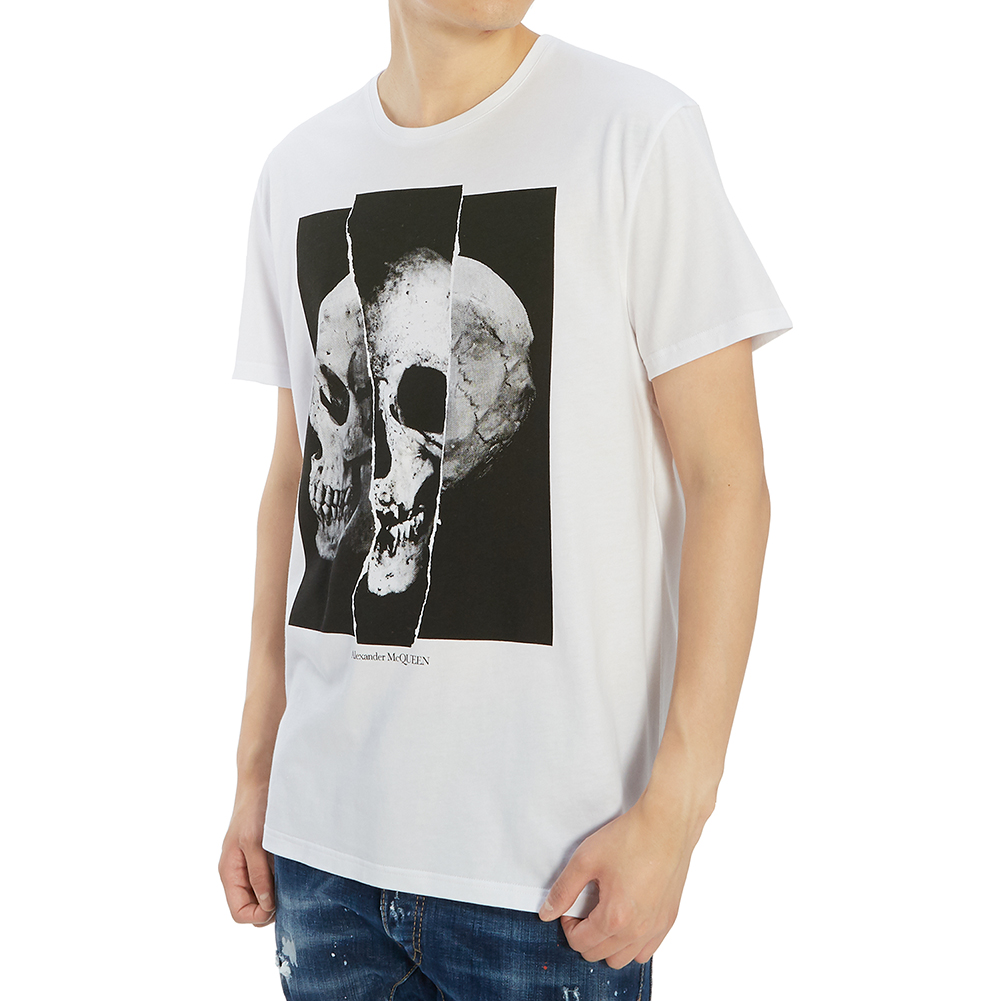 알렉산더맥퀸(ALEXANDER MCQUEEN) 스컬 남자 반팔티셔츠 582923 QNZ8B 0900