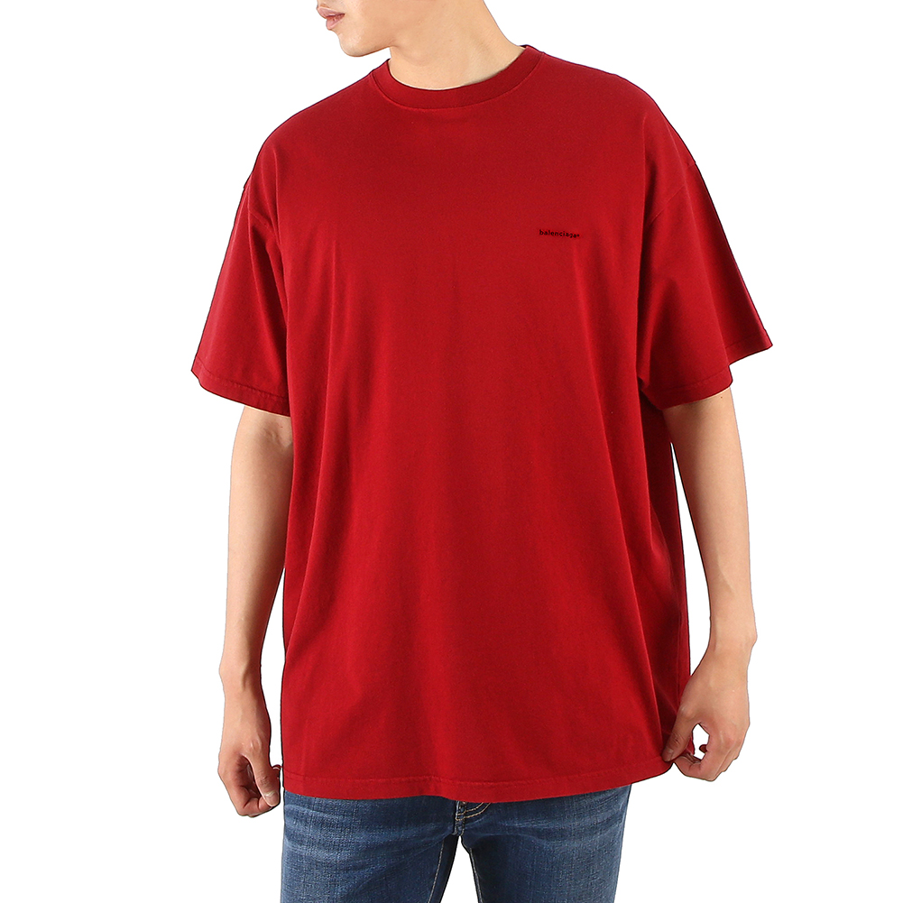 발렌시아가(BALENCIAGA) 로고 남자 반팔티셔츠 556150 TCV25 6064