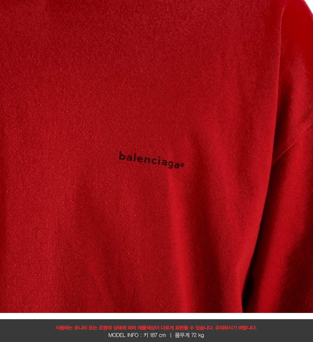 발렌시아가(BALENCIAGA) 로고 남자 반팔티셔츠 556150 TCV25 6064