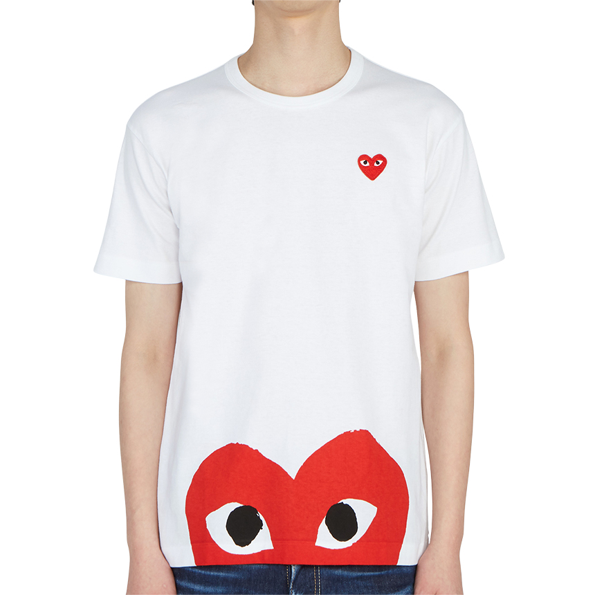 꼼데가르송(COMME DES GARCONS) 스크래치 레드와펜 반팔티셔츠 AZ T034 051 1 (남여공용) SA_AZ T034 051 1_102