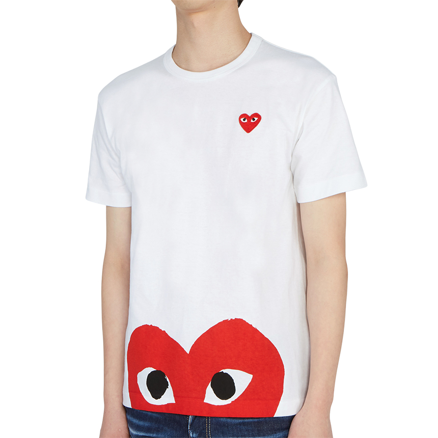 꼼데가르송(COMME DES GARCONS) 스크래치 레드와펜 반팔티셔츠 AZ T034 051 1 (남여공용) SA_AZ T034 051 1_102