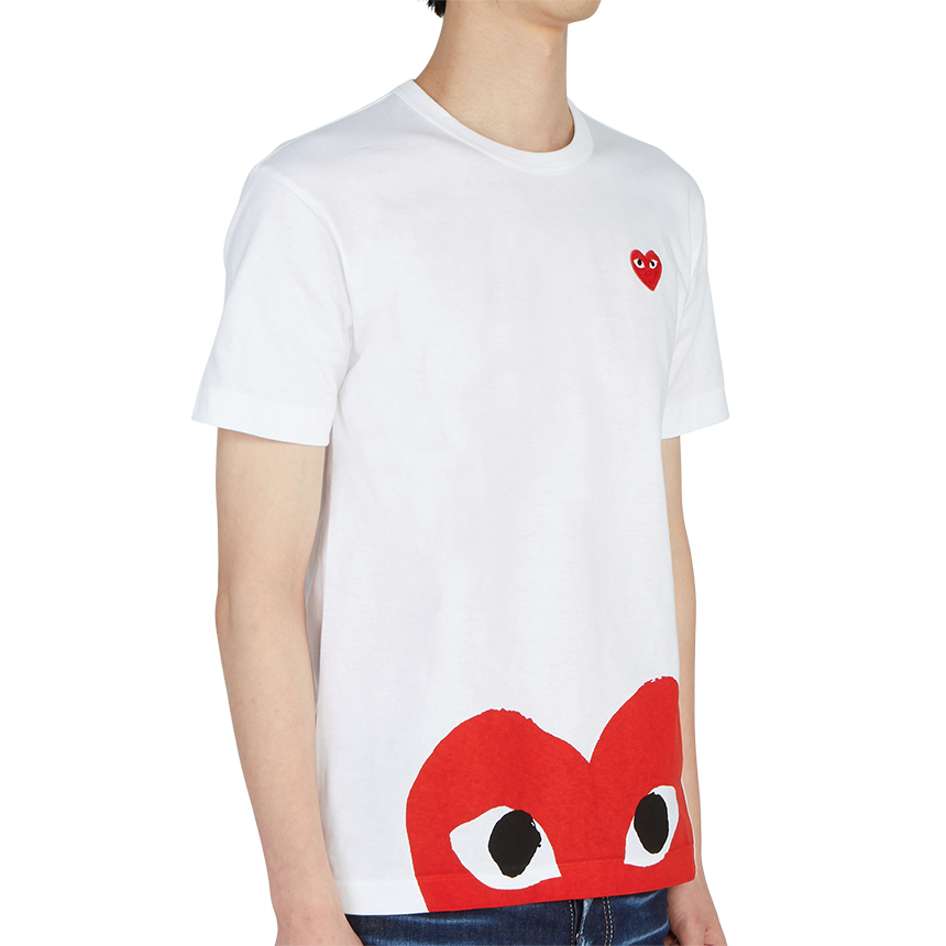 꼼데가르송(COMME DES GARCONS) 스크래치 레드와펜 반팔티셔츠 AZ T034 051 1 (남여공용) SA_AZ T034 051 1_102
