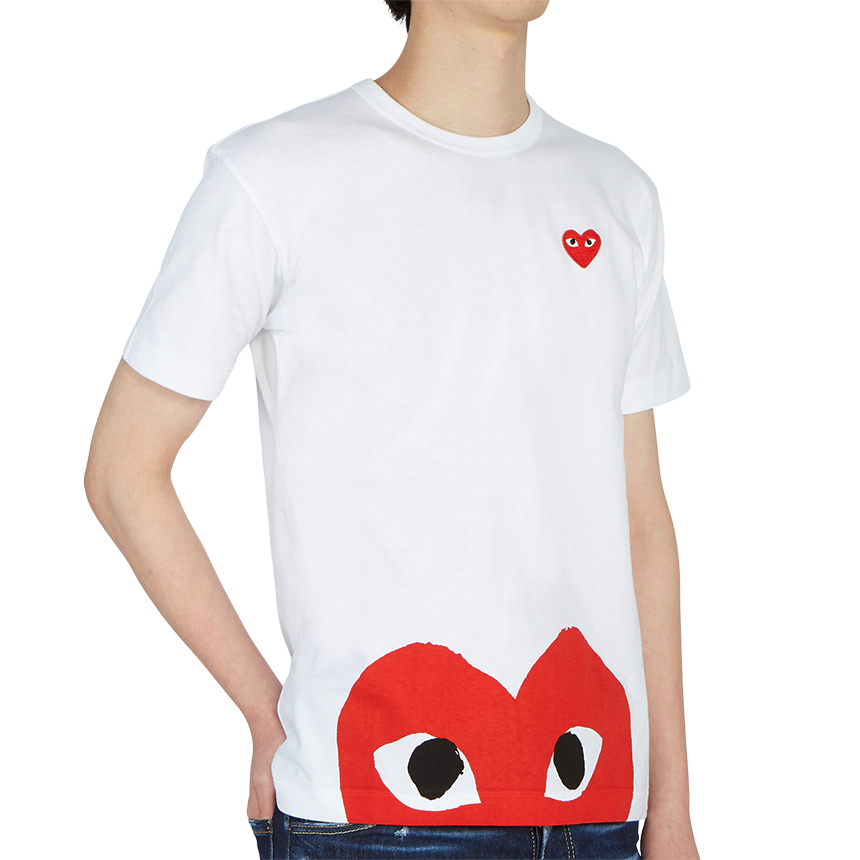 꼼데가르송(COMME DES GARCONS) 스크래치 레드와펜 반팔티셔츠 AZ T034 051 1 (남여공용) SA_AZ T034 051 1_102
