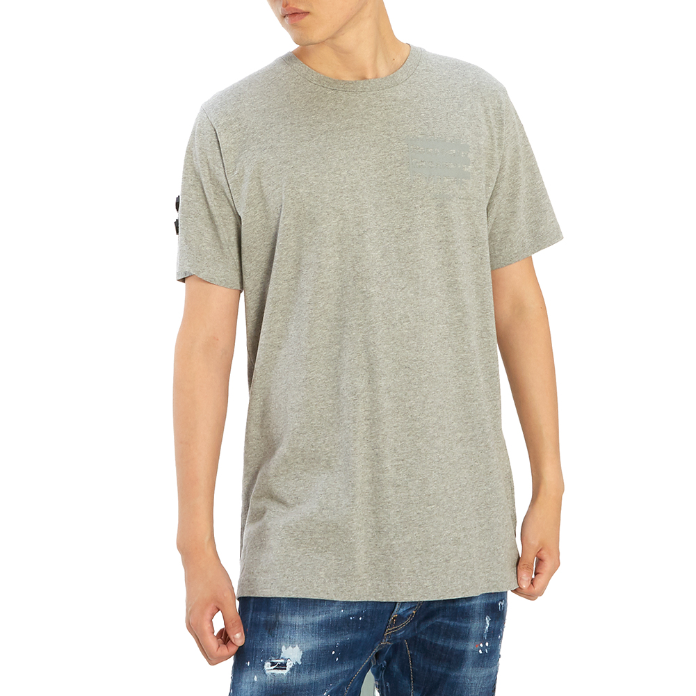 오프화이트(OFF WHITE) 인더스트리얼 슬림 남자 반팔티셔츠 OMAA027E 19185004 0791