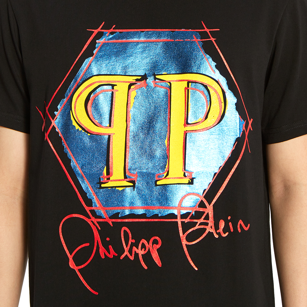 필립플레인(PHILIPP PLEIN) 스테이트먼트 플래티넘 컷 남자 반팔티셔츠 MTK3941 PJY002N 02