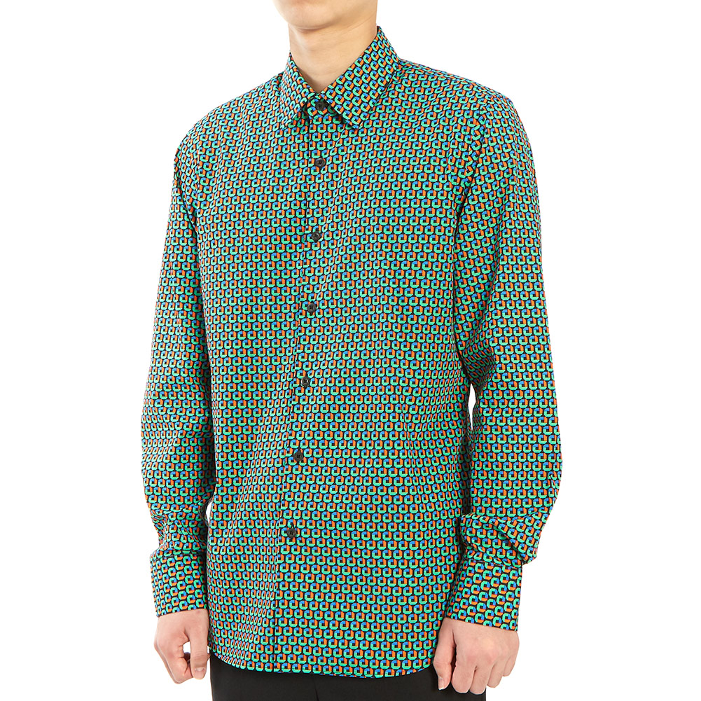 프라다(PRADA) 포플린 마이크로 남자 셔츠 UCM608 1TDA F0089