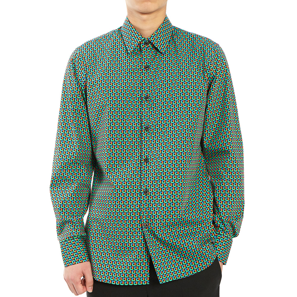 프라다(PRADA) 포플린 마이크로 남자 셔츠 UCM608 1TDA F0089