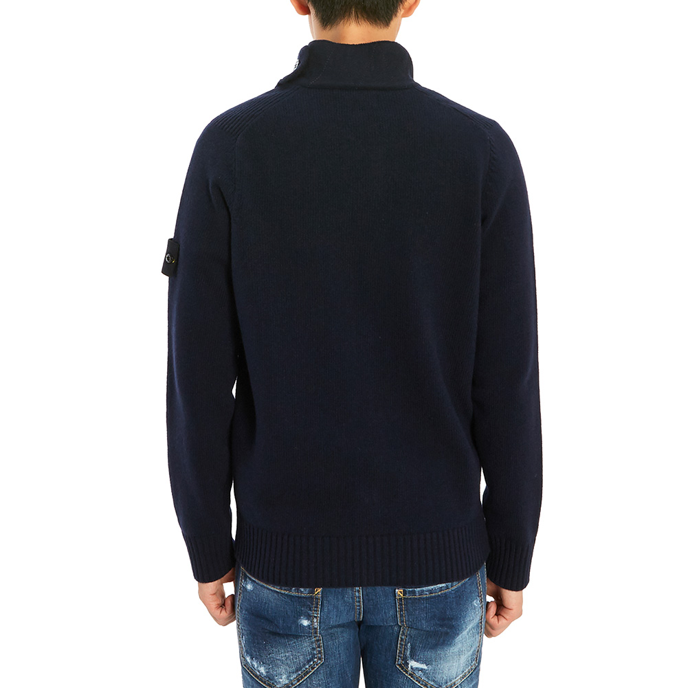 스톤아일랜드(STONE ISLAND) 와펜 남자 울 집업 가디건 7115564A3 V0020