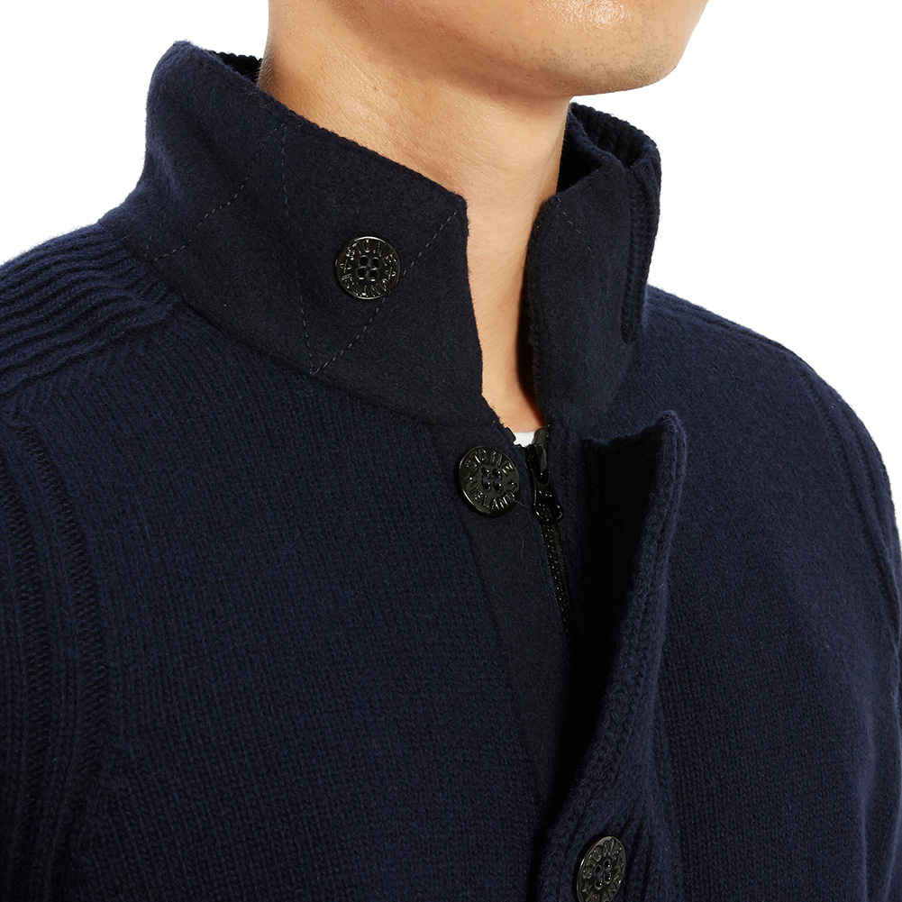 스톤아일랜드(STONE ISLAND) 와펜 남자 울 집업 가디건 7115564A3 V0020