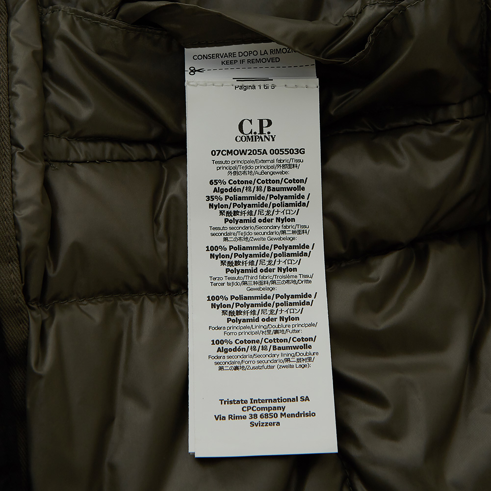 씨피컴퍼니(CP COMPANY) 라미르 고글 렌즈 남자 패딩 자켓 07CMOW205A 005503G 999
