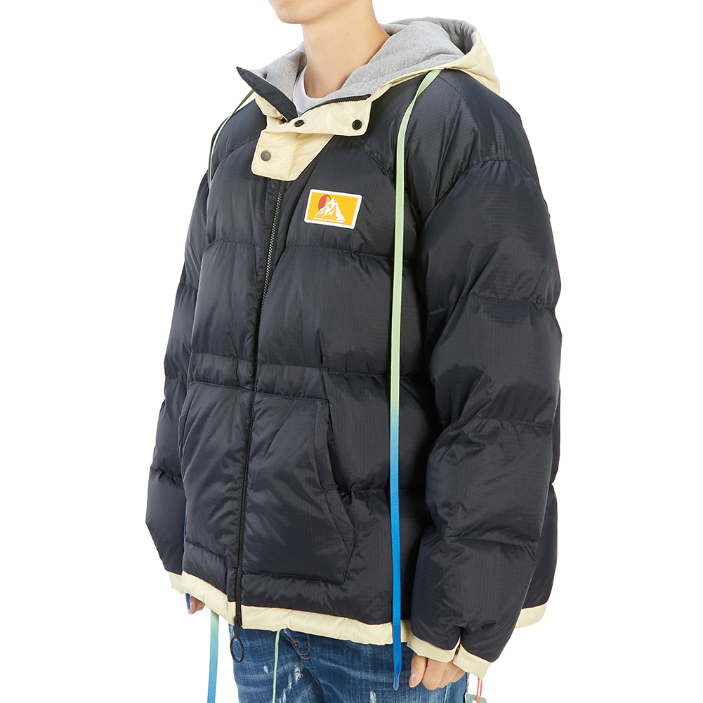오프화이트(OFF WHITE) 스캐폴딩 남자 후드 패딩 점퍼 OMED019F 19E15025 3201