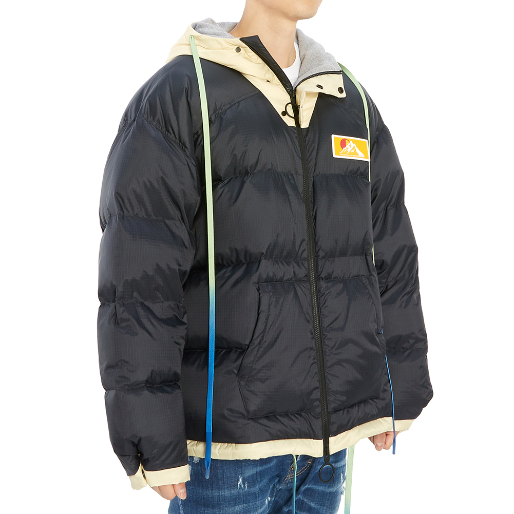 오프화이트(OFF WHITE) 스캐폴딩 남자 후드 패딩 점퍼 OMED019F 19E15025 3201