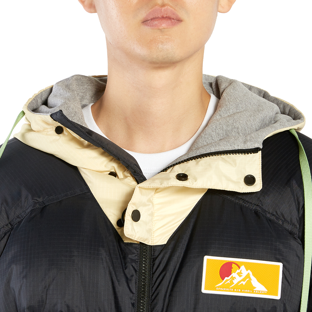 오프화이트(OFF WHITE) 스캐폴딩 남자 후드 패딩 점퍼 OMED019F 19E15025 3201