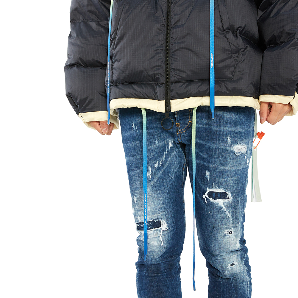 오프화이트(OFF WHITE) 스캐폴딩 남자 후드 패딩 점퍼 OMED019F 19E15025 3201