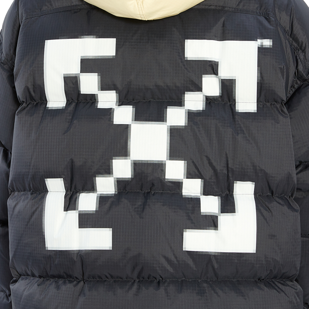 오프화이트(OFF WHITE) 스캐폴딩 남자 후드 패딩 점퍼 OMED019F 19E15025 3201