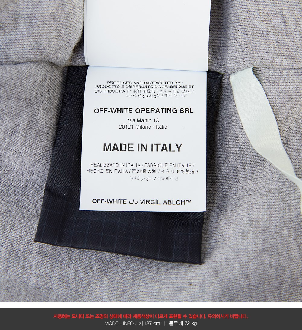 오프화이트(OFF WHITE) 스캐폴딩 남자 후드 패딩 점퍼 OMED019F 19E15025 3201