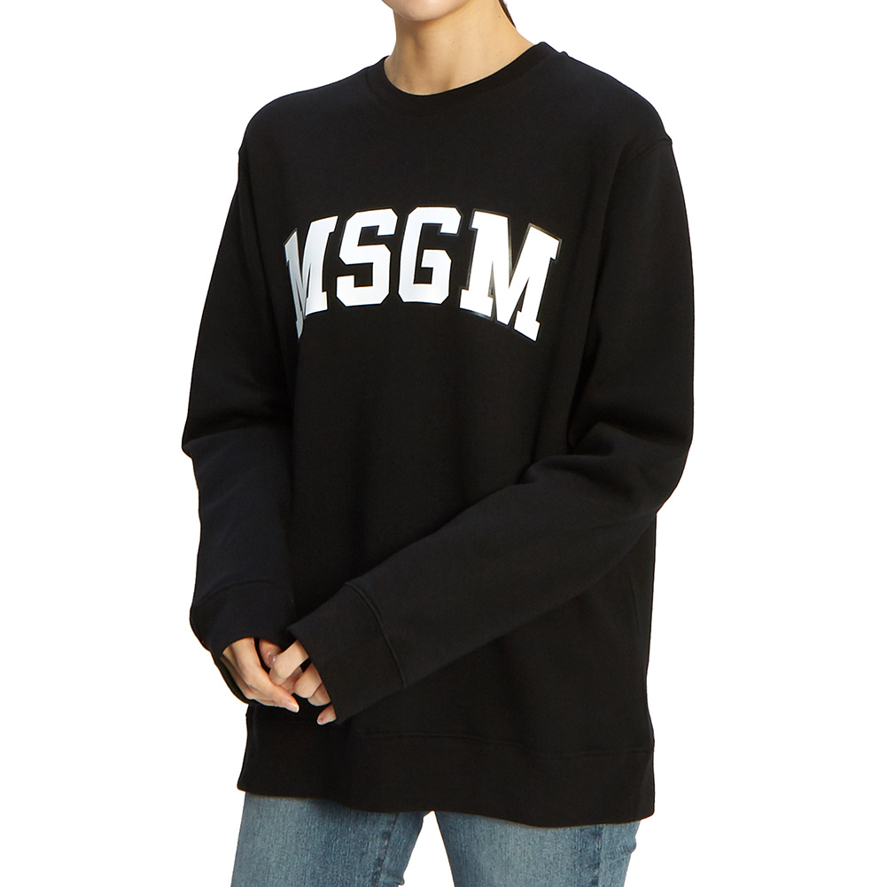 엠에스지엠(MSGM) 로고 여자 긴팔 기모 맨투맨 티셔츠 2742MDM163 195799 99