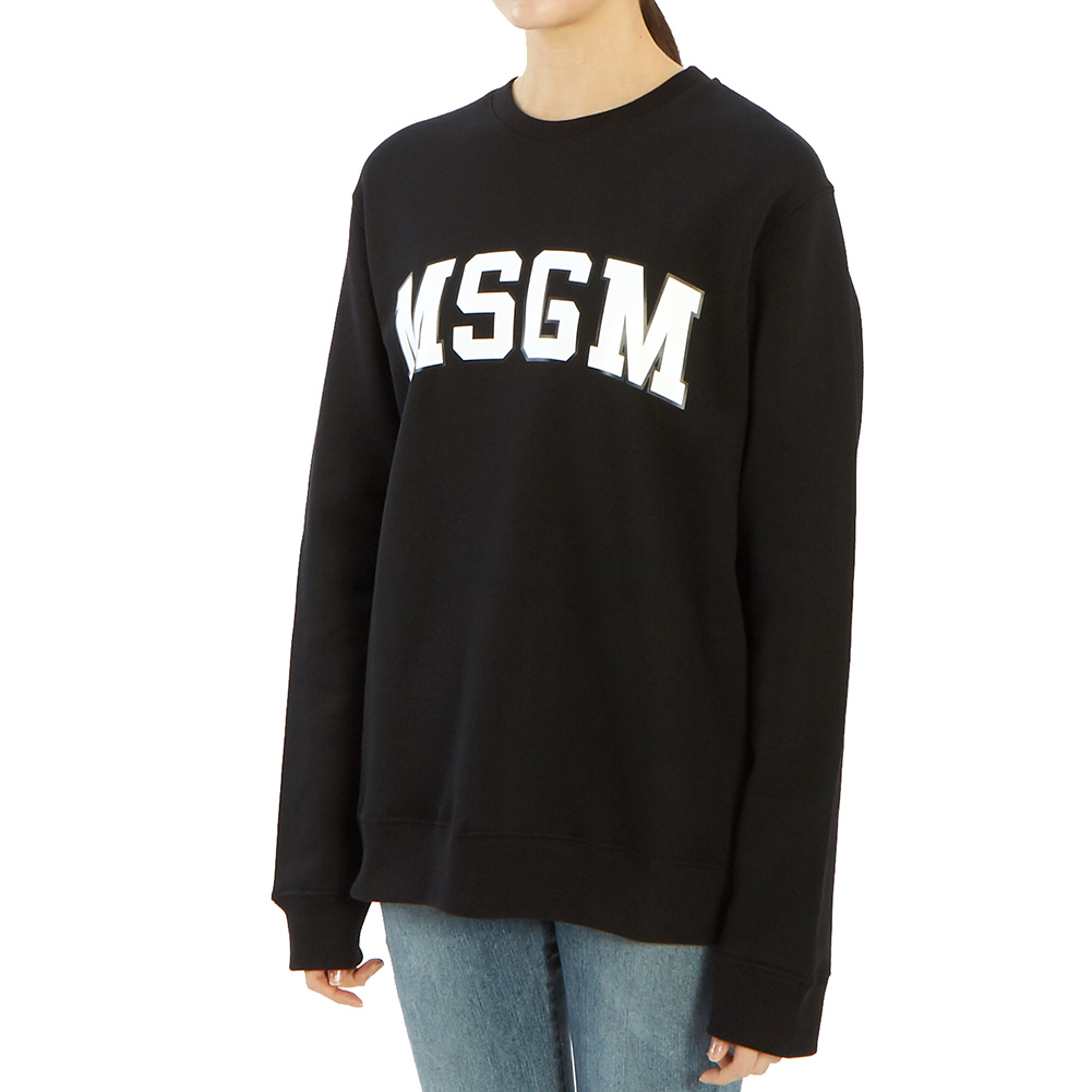 엠에스지엠(MSGM) 로고 여자 긴팔 기모 맨투맨 티셔츠 2742MDM163 195799 99