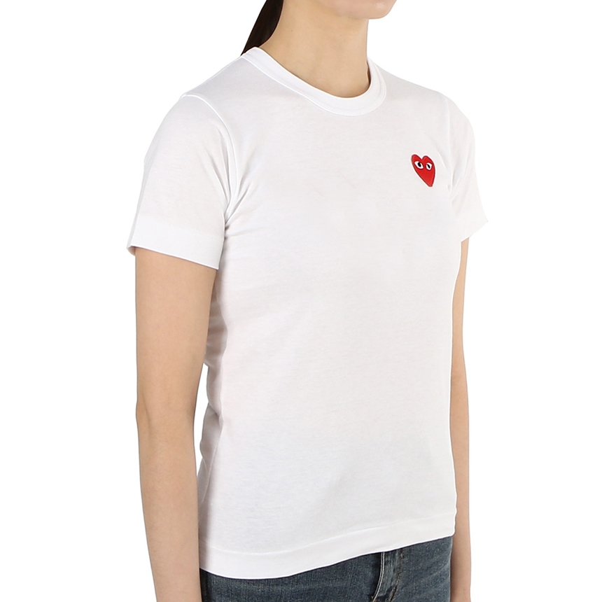 꼼데가르송(COMME DES GARCONS) 스크래치 레드와펜 여성 반팔티셔츠 AZ T107 051 2 SA_AZ T107 051 2_036