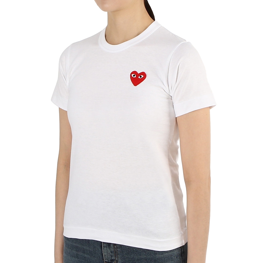 꼼데가르송(COMME DES GARCONS) 스크래치 레드와펜 여성 반팔티셔츠 AZ T107 051 2 SA_AZ T107 051 2_039